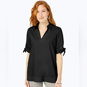 Foxcroft Bow Sleeve Essential Stretch Non-Iron Tunic